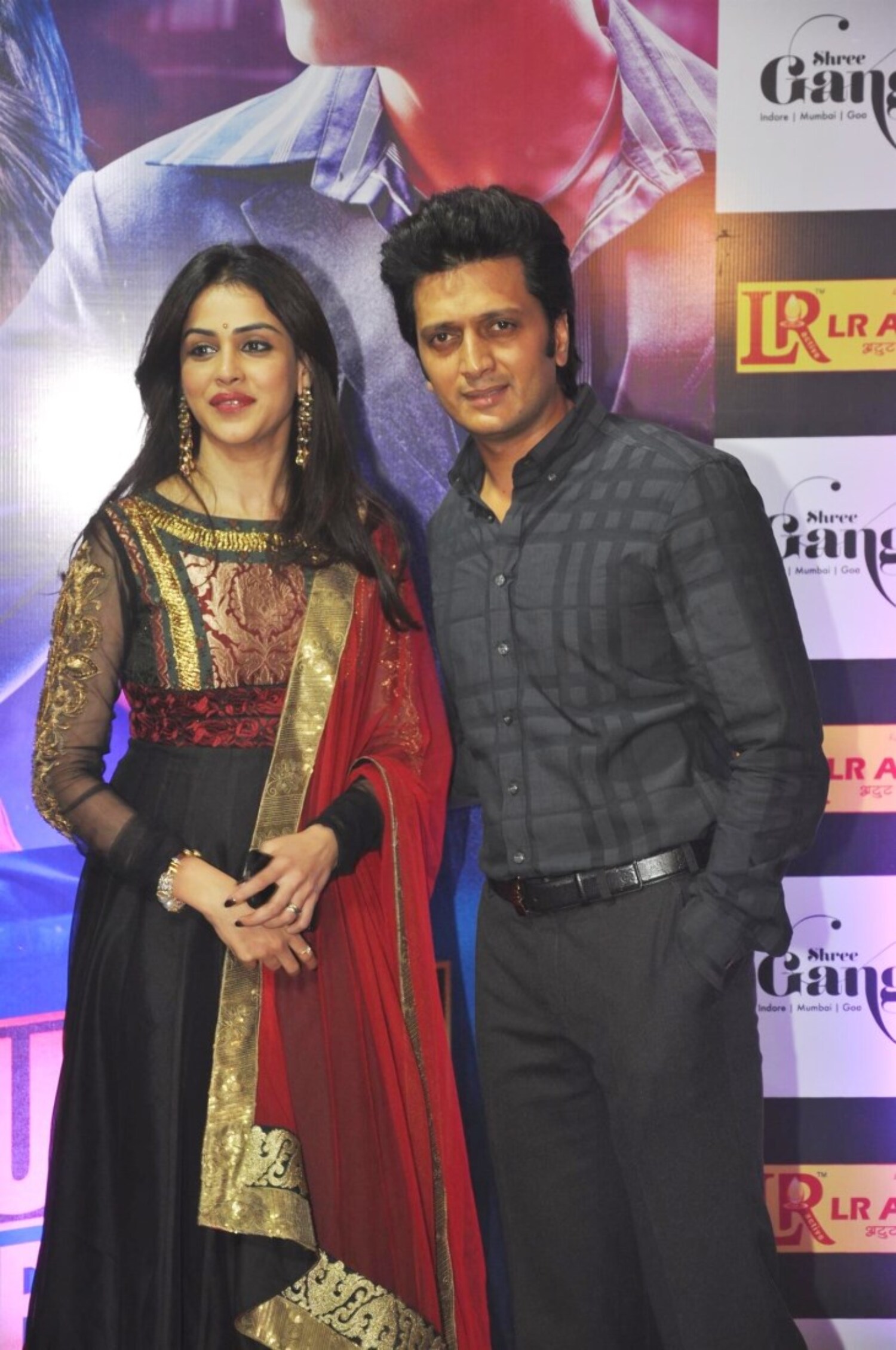 Ritesh Deshmukh with wife Genelia at the Iftar Party hosted by Ekta