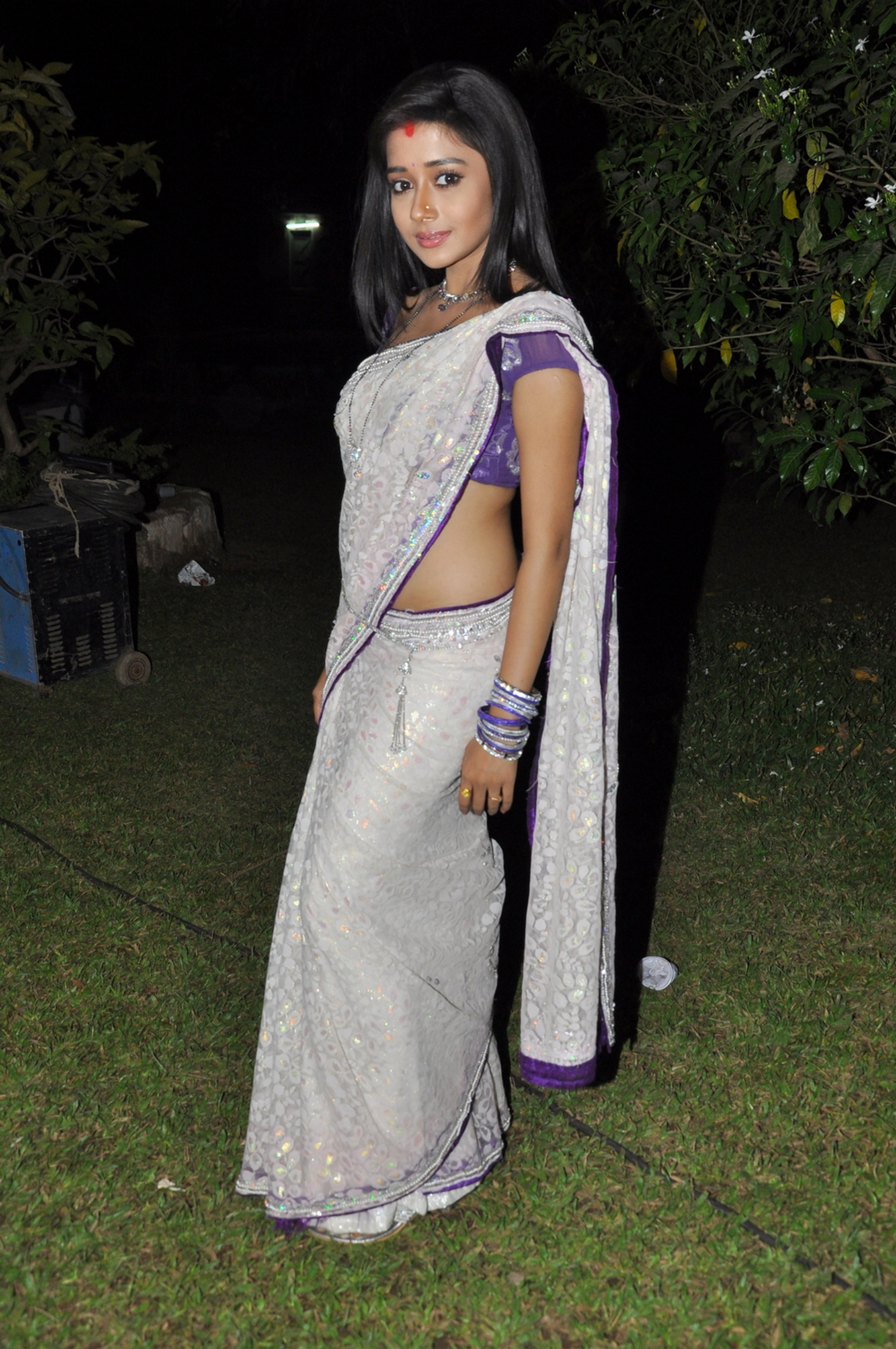 Lead actress Tina Dutta of TV Show Uttaran posing for photographers on