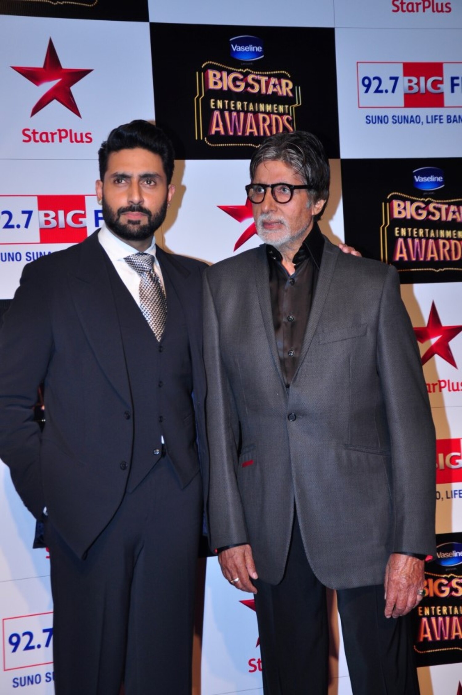 Amitabh Bachchan With Son Abhishek Bachchan At The BIG STAR ...