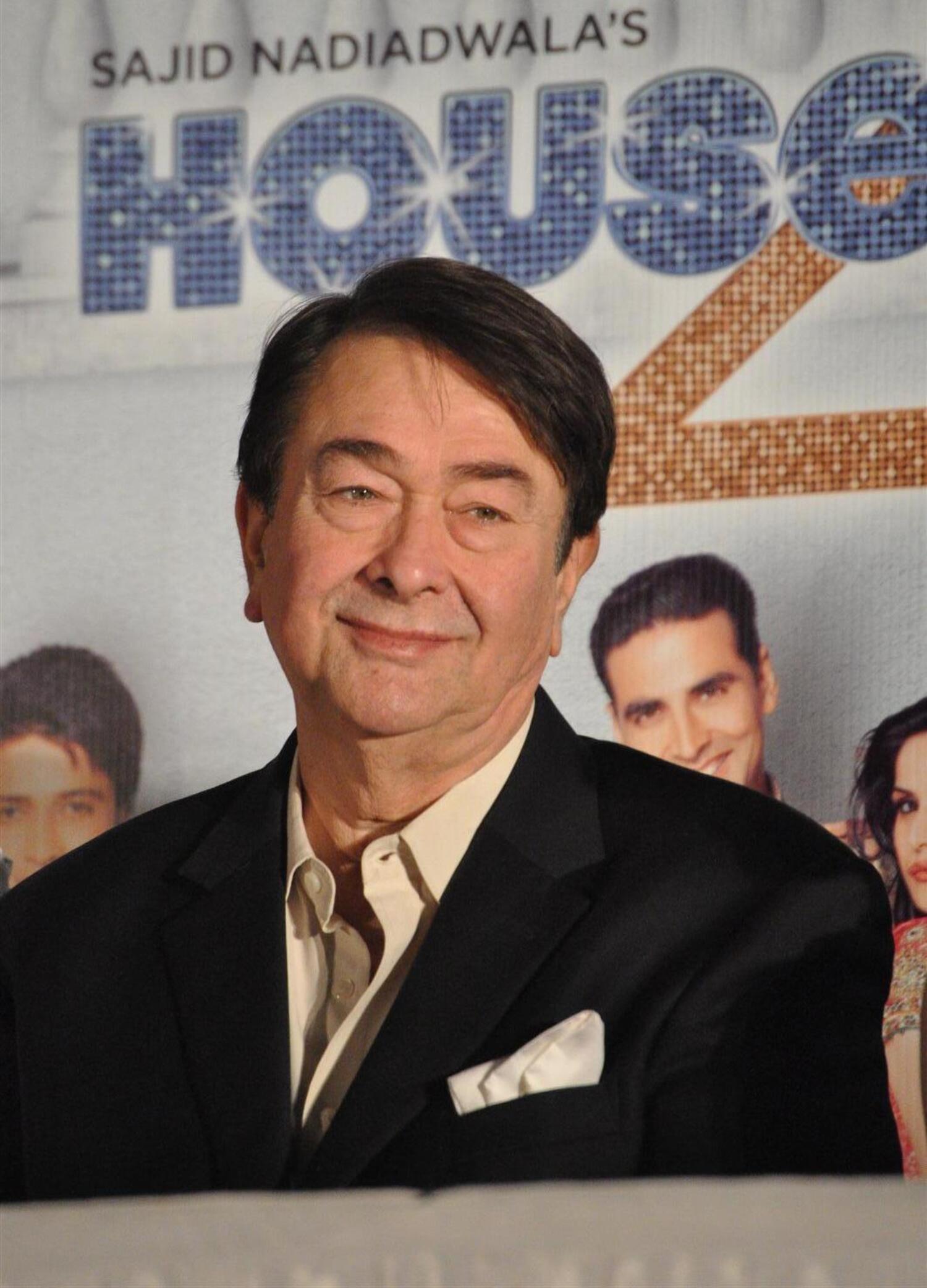 Veteran actor Randhir Kapoor at film Housefull 2 first theatrical promo