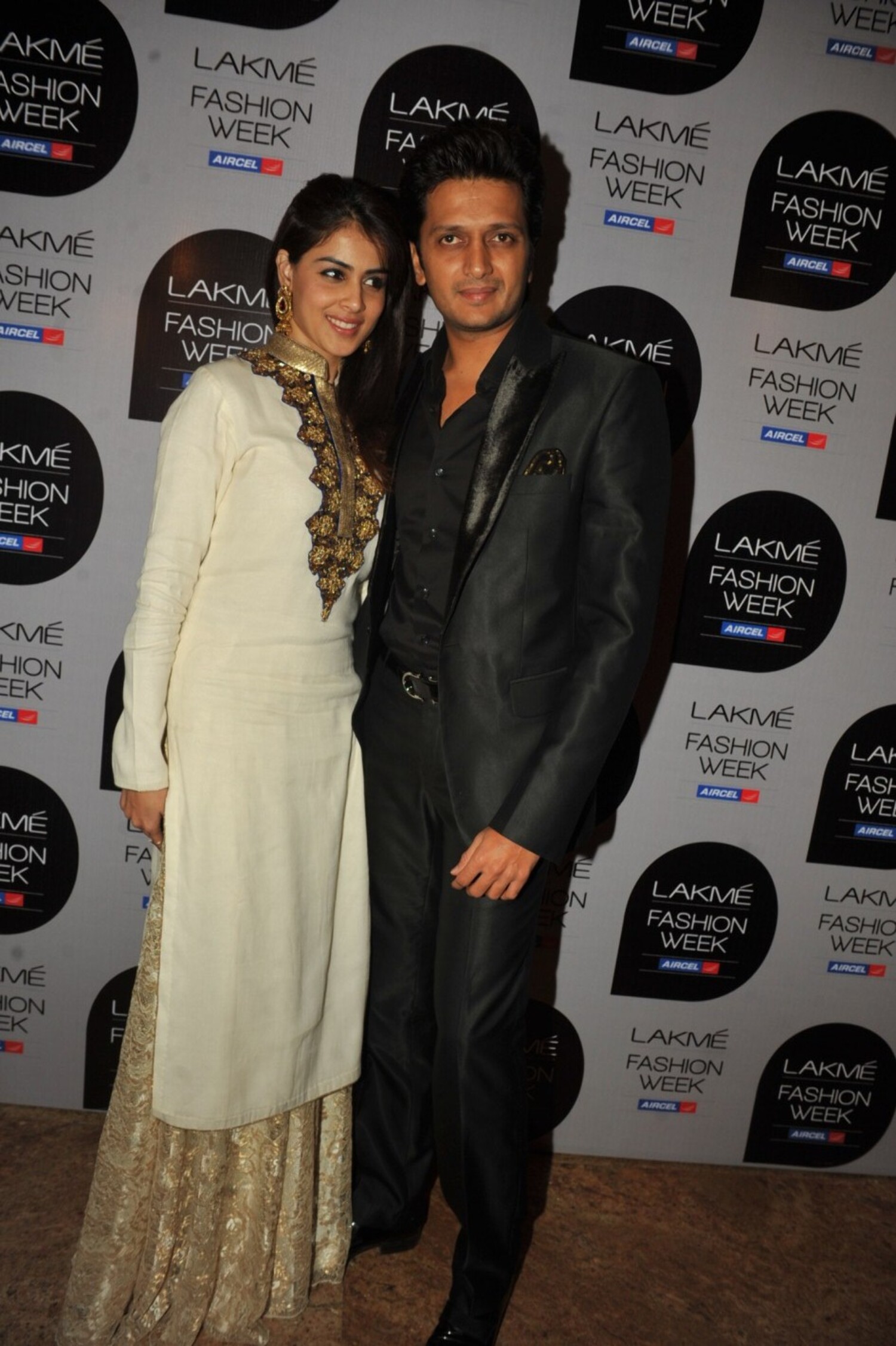 Ritesh Deshmukh with wife Genelia snapped on Day 4 of LFW Summer Resort