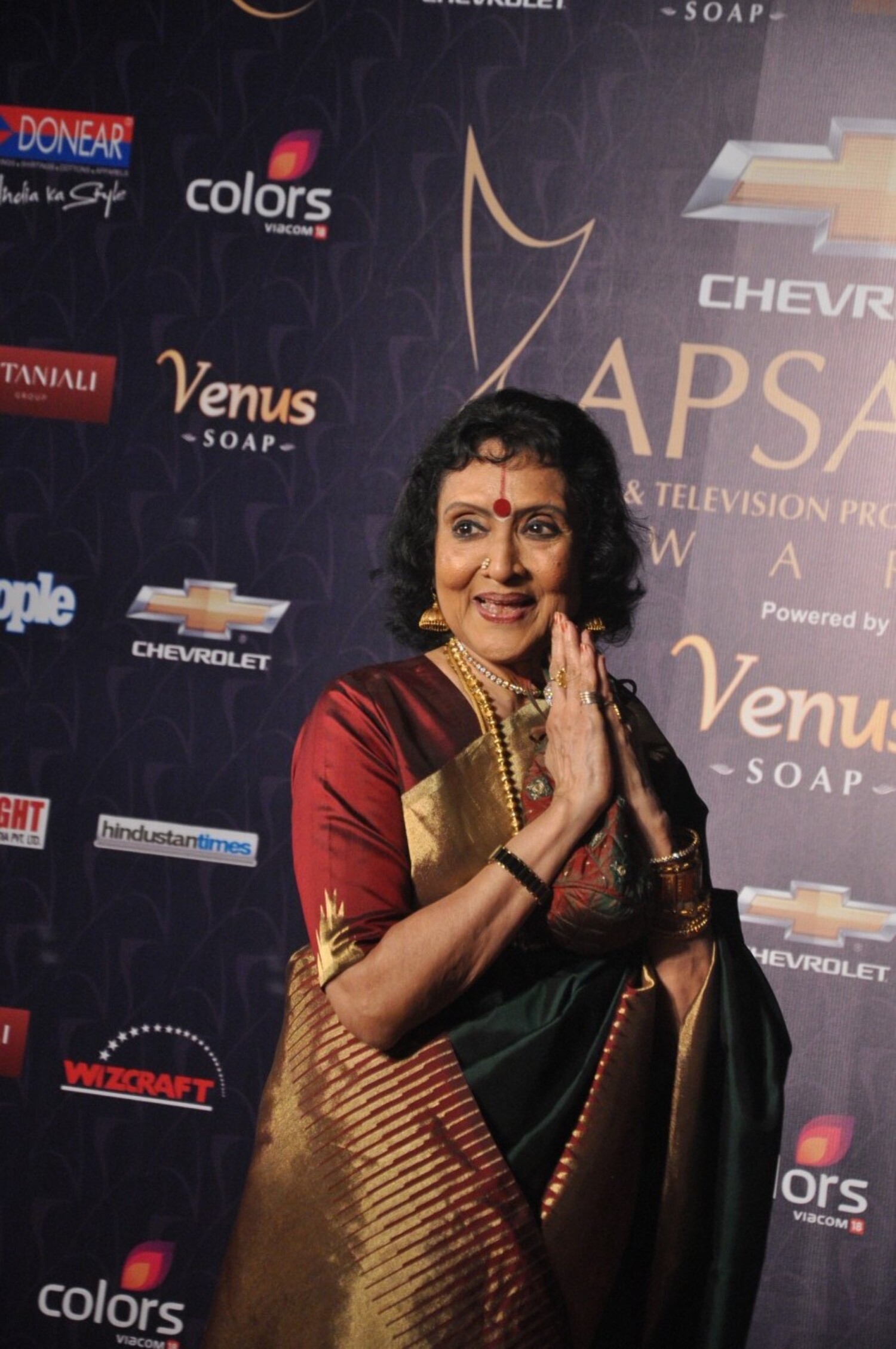 legendry yesteryears actress vaijayanti mala bali at apsara film tv producers guild awards 2012 at yash raj studios in mumbai 1 rediff bollywood photos on rediff pages rediff pages