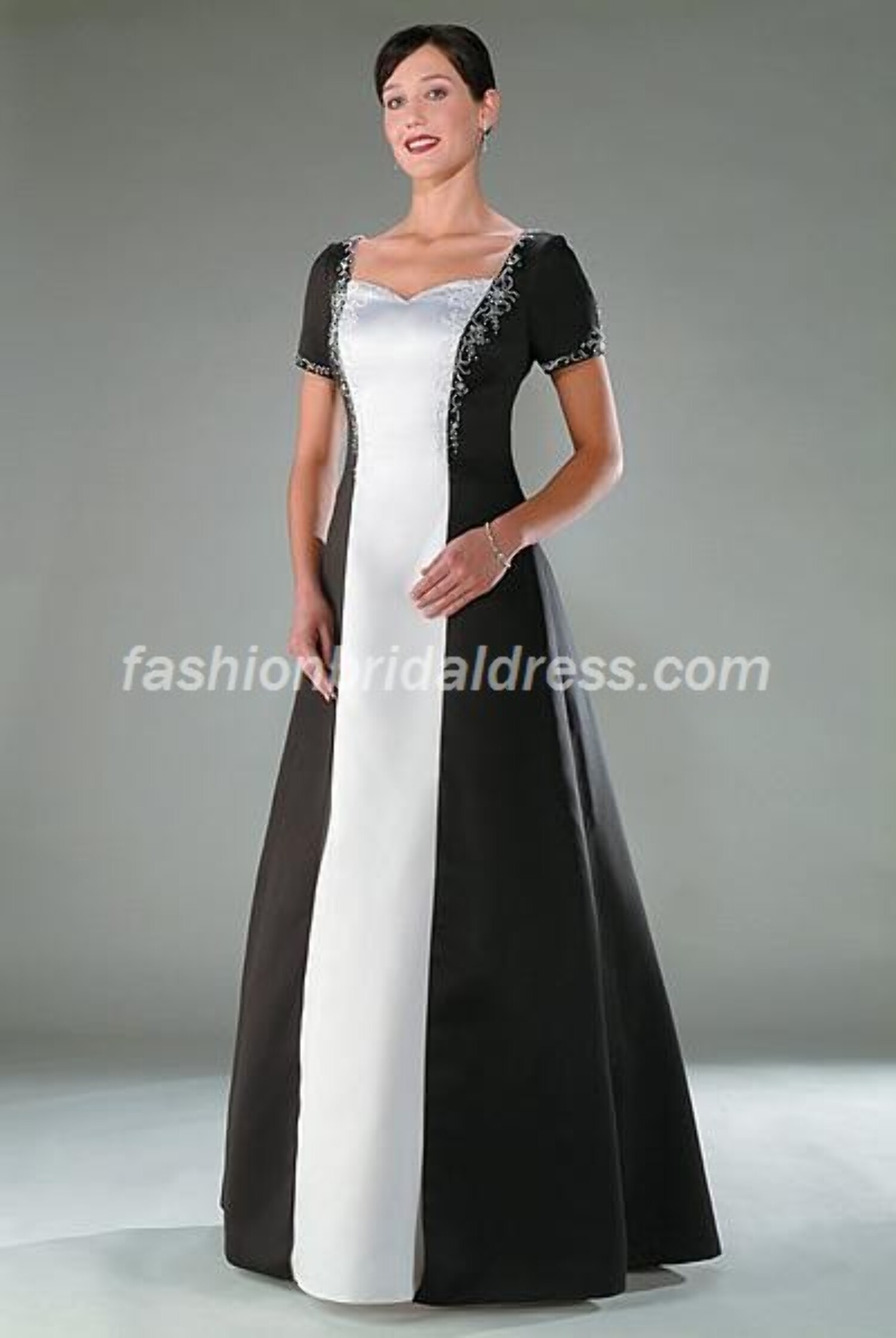 black and white mother of the bride