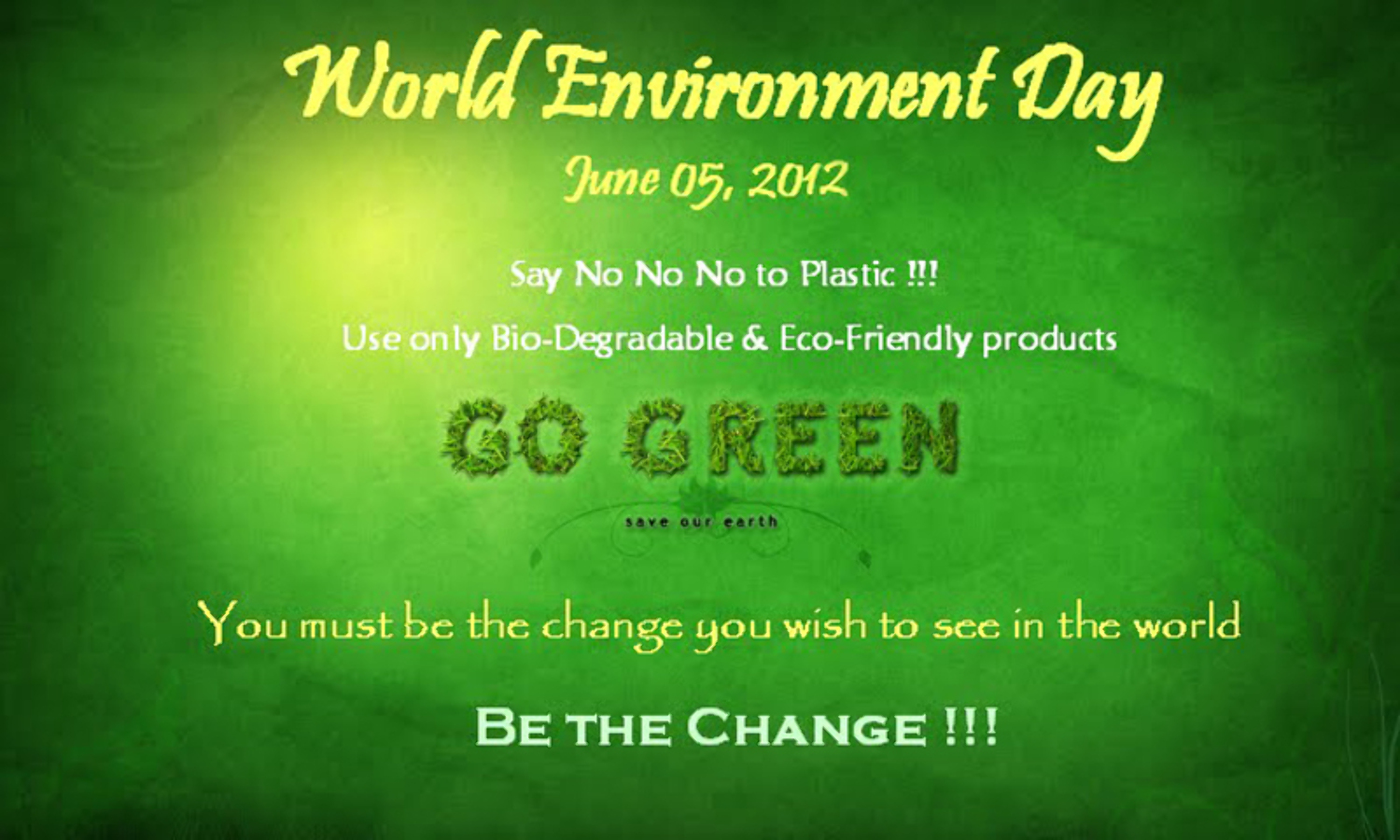 Essay on world environment day