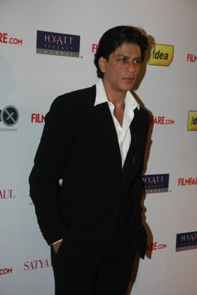 Superstar Shah Rukh Khan At Filmfare Awards 2012 Nominations Party 2 Rediff Bollywood Photos