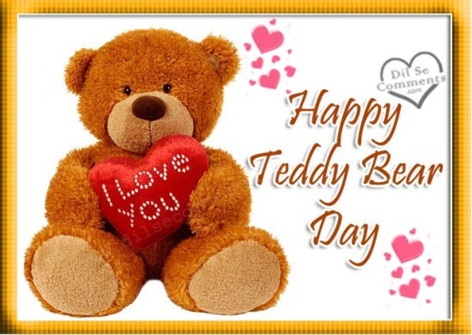 Happy Teddy Bear Message Greeting Card : Happy Teddy Bear Day On Rediff 