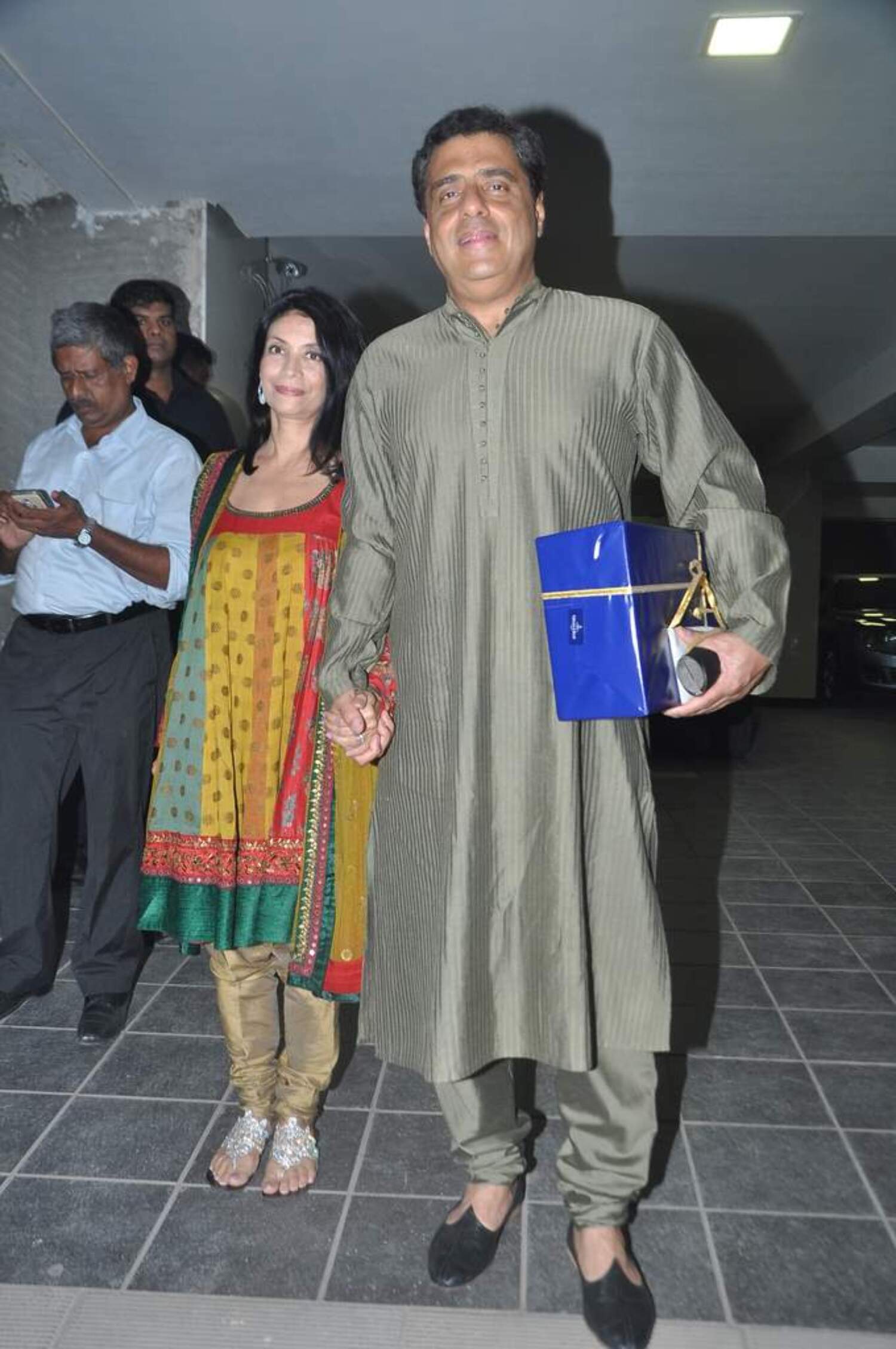 Ronnie Screwvala with wife Zarine Mehta at the DIWALI 2013 party hosted ...