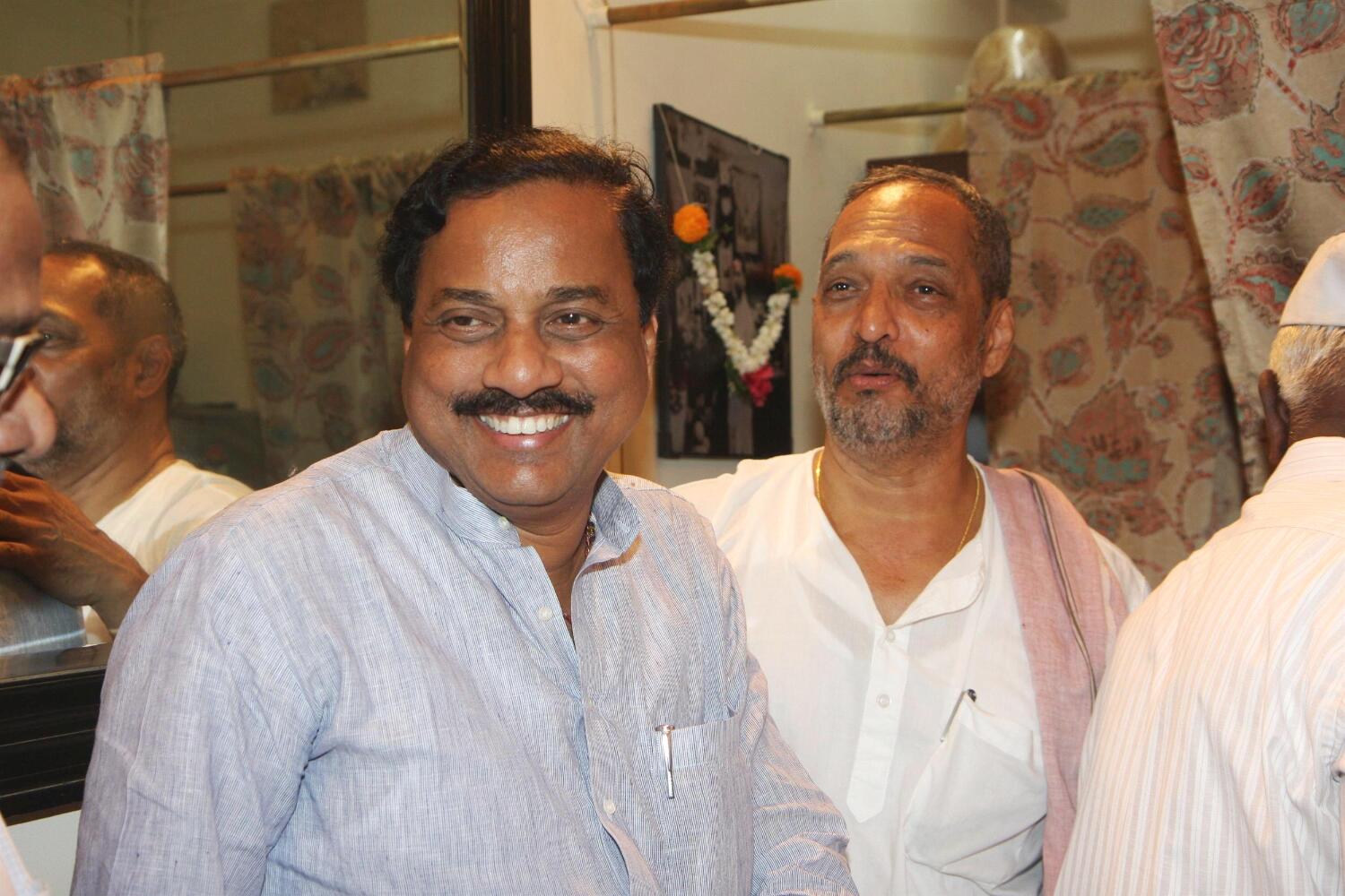 Nana Patekar with NCP Politician Sunil Tatkare at his residence ...