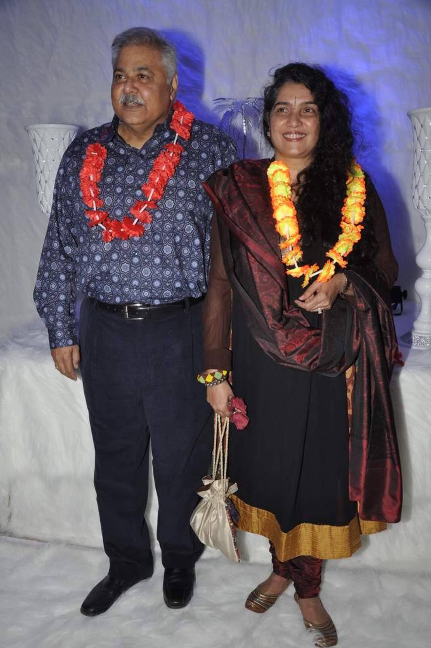 Satish Shah with his wife at the birthday party of Poonam Dhillon in ...