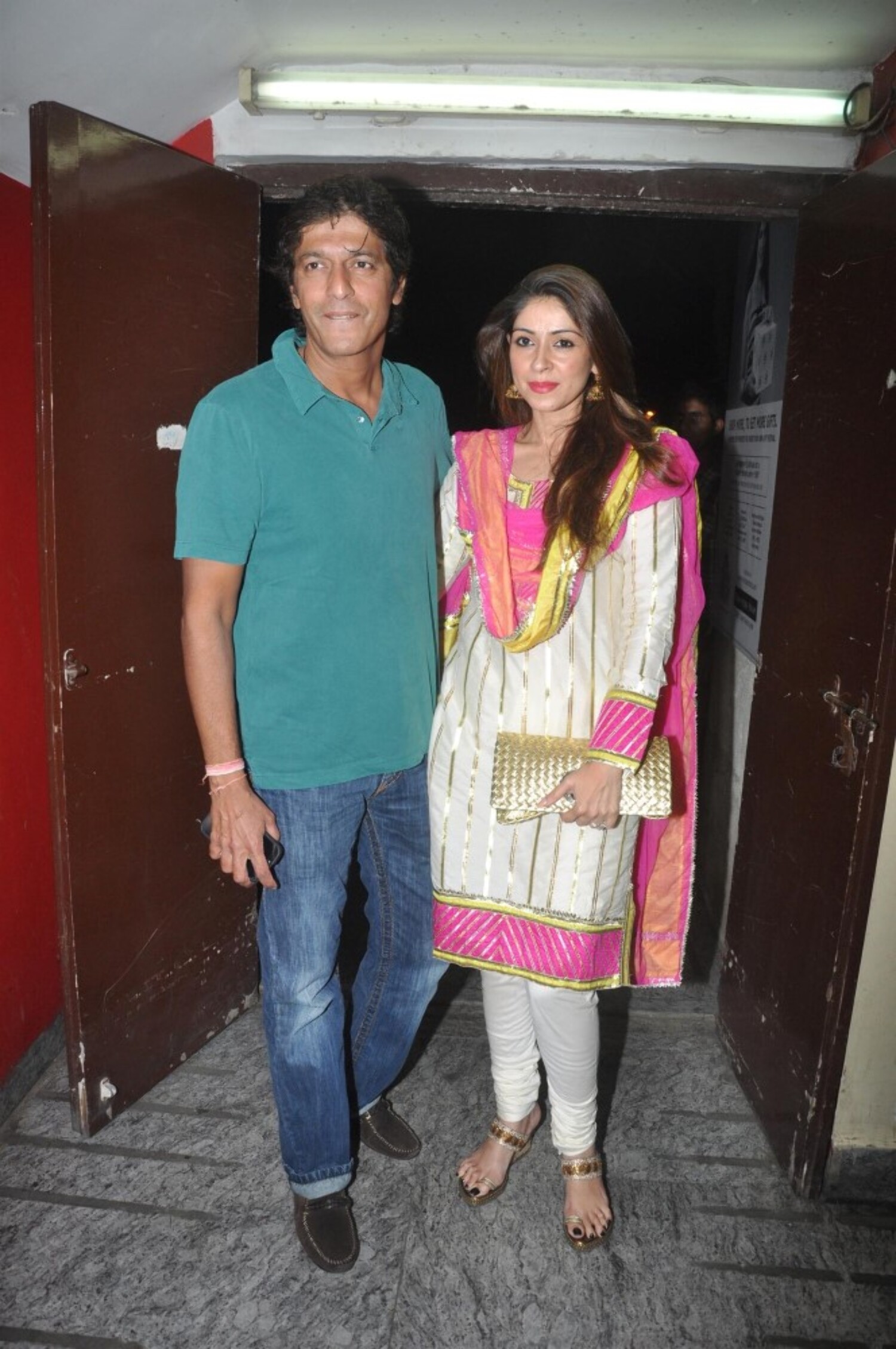 Chunky Pandey with wife Bhavana Pandey at film KRRISH 3 special ...