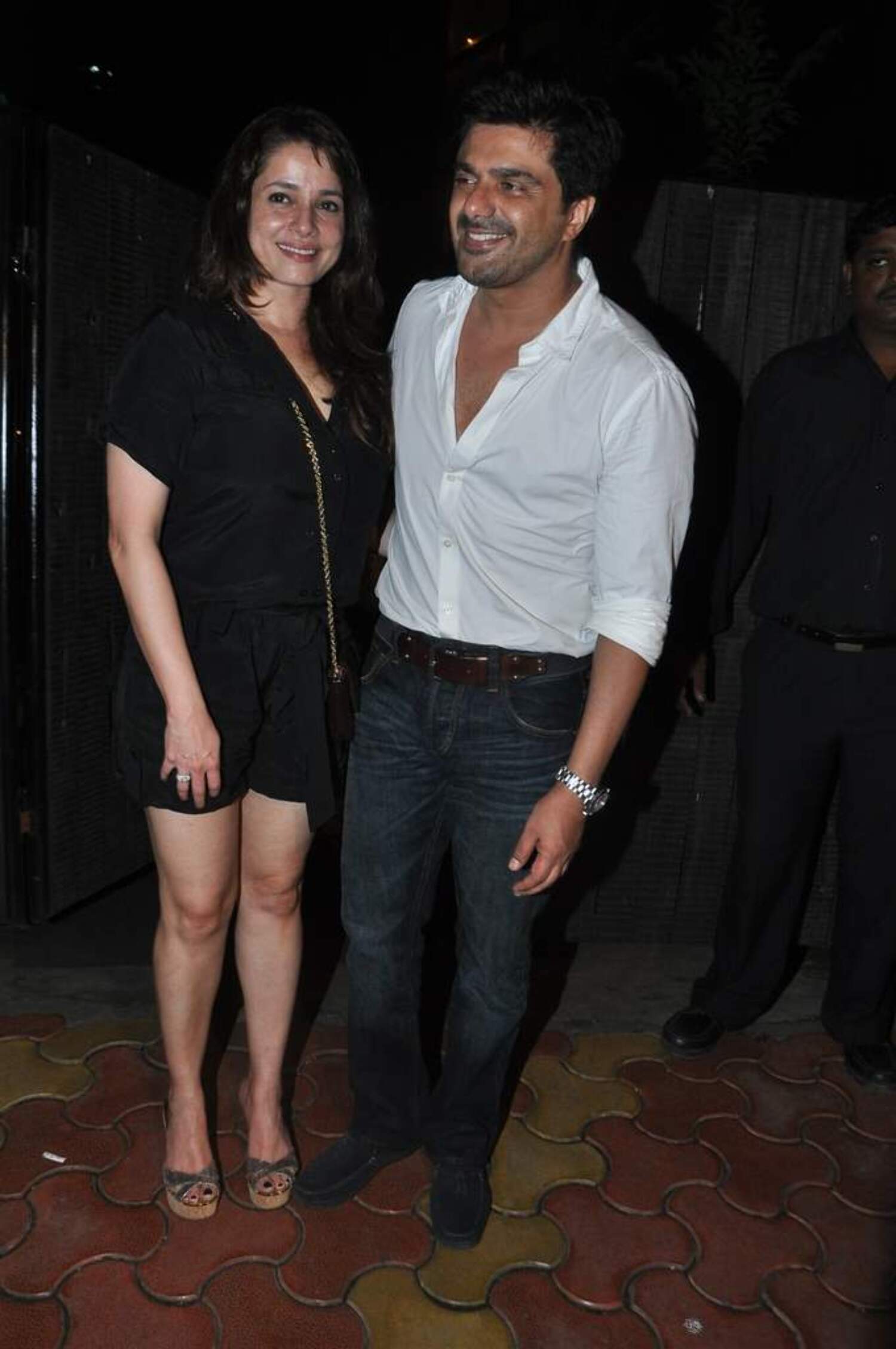 Neelam with husband Sameer Soni at Chunky Pandey s birthday party in ...