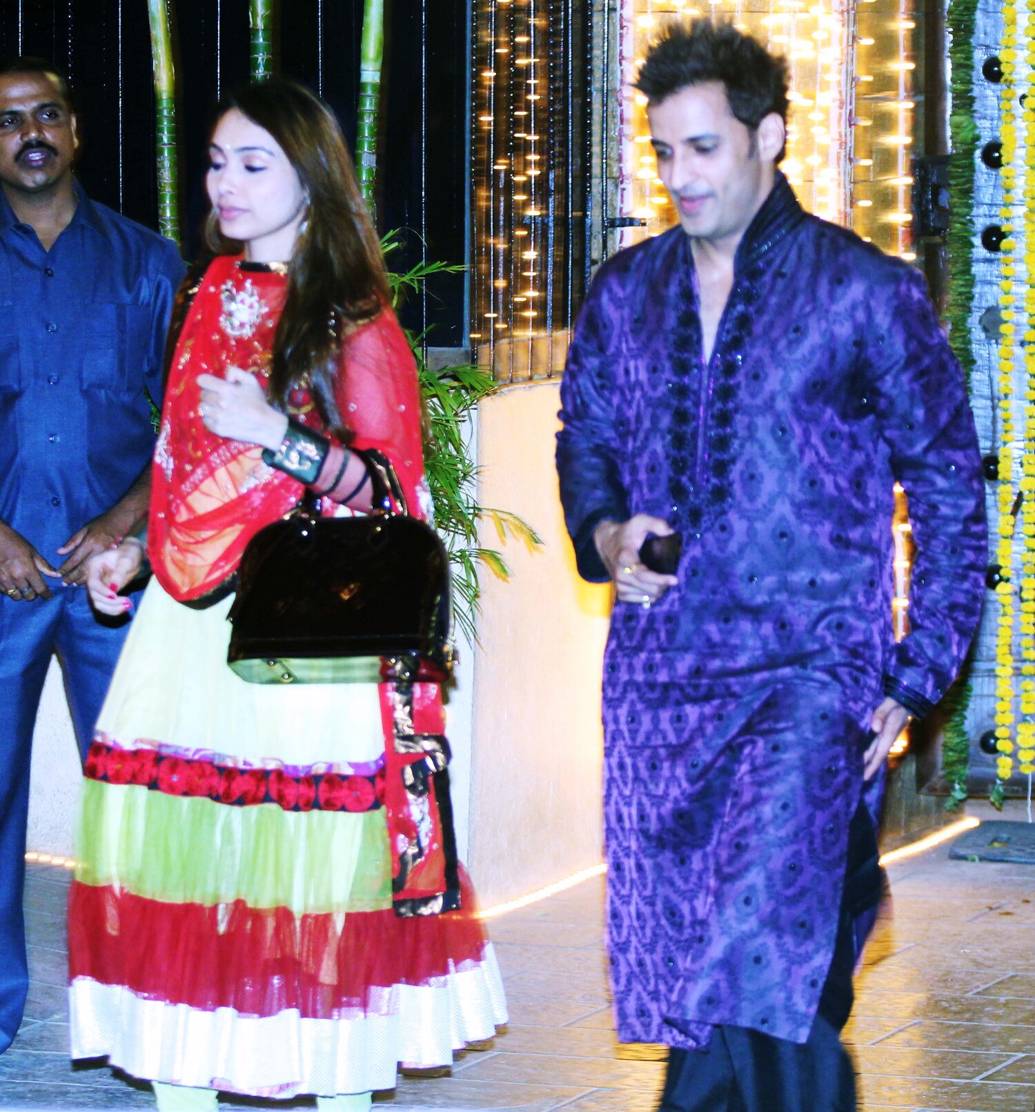 Choreographer Ganesh Hegde with wife Sunaina at Amitabh Bachchan s ...