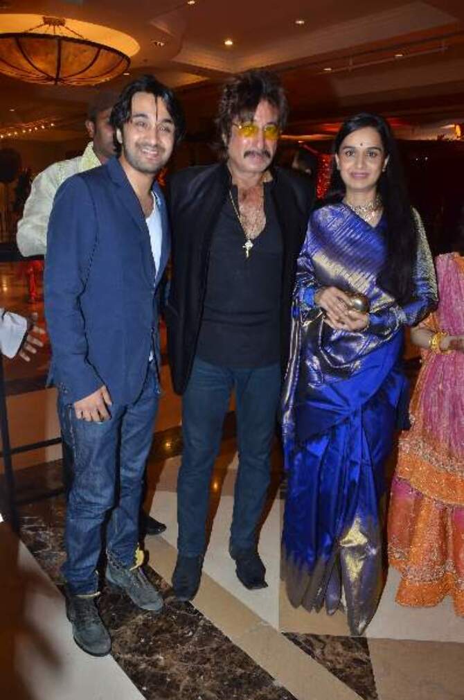 Shakti Kapoor with son Siddhant Kapoor wife Shivani at wedding ...