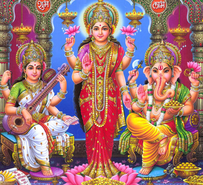 pbabi032 goddess laxmi ganesh and saraswati : manasi on Rediff Pages